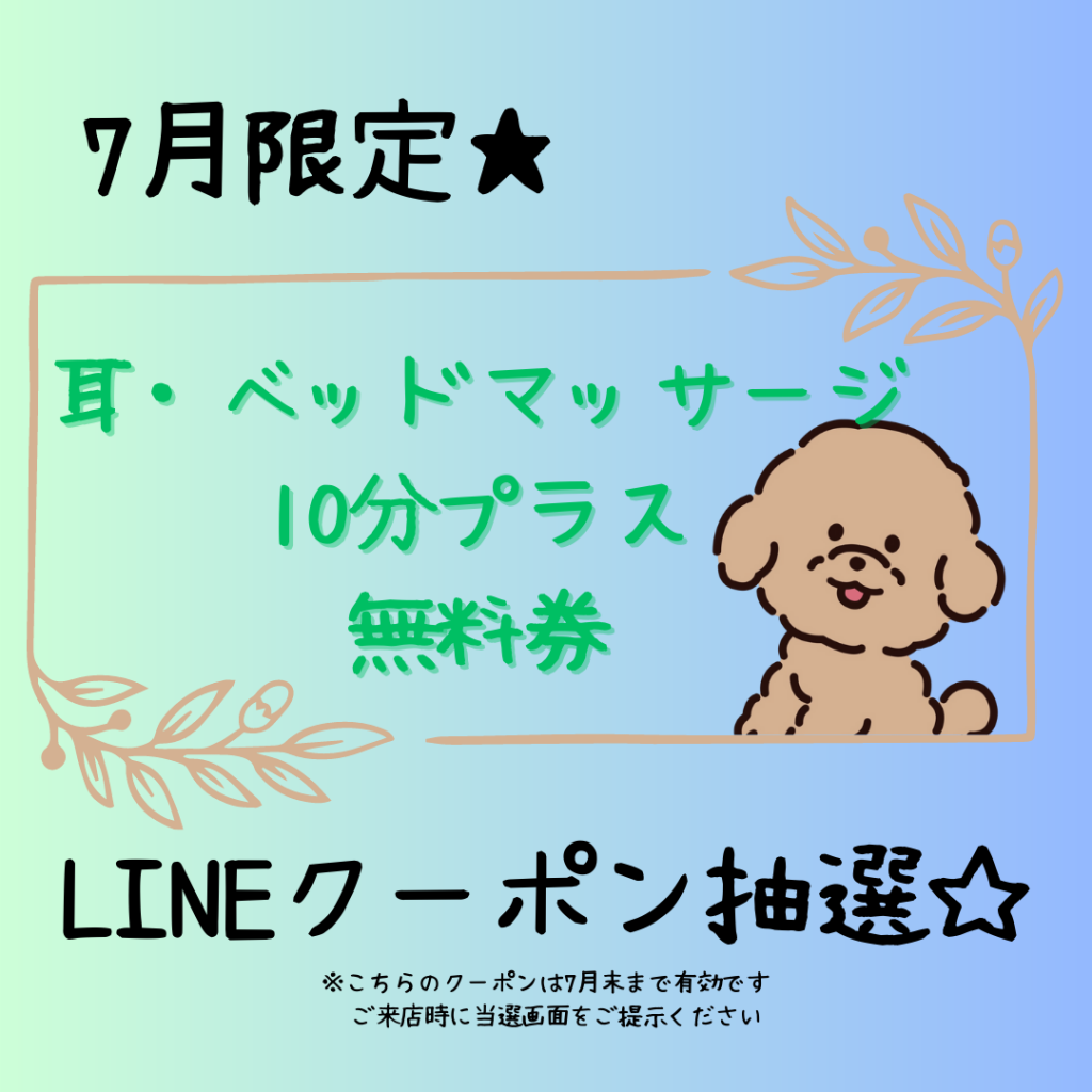 【7月】LINEクーポン抽選♬